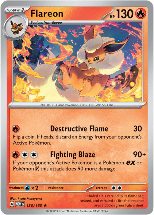 Flareon (136/165) (MEW)
