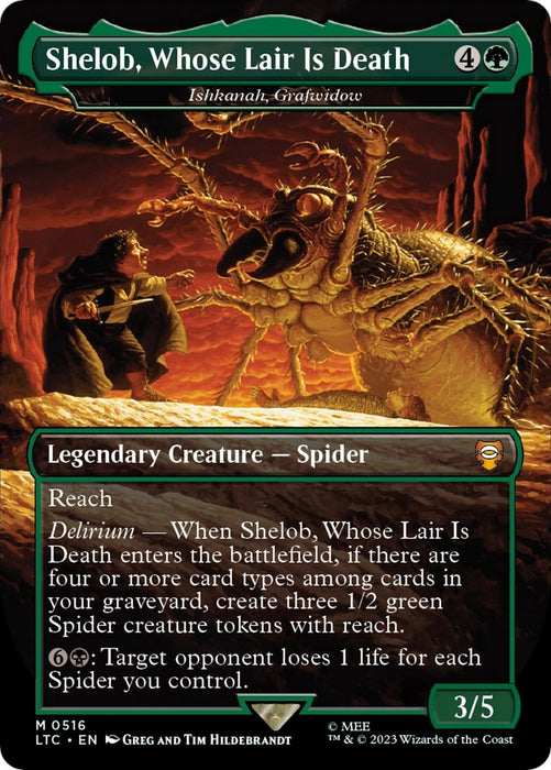 Shelob, Whose Lair Is Death - Ishkanah, Grafwidow (Borderless) (516) (LTC)