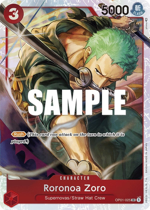 Roronoa Zoro - OP01-025 (Ultra Deck: The Three Captains) (OP01-025) (OP-PR)