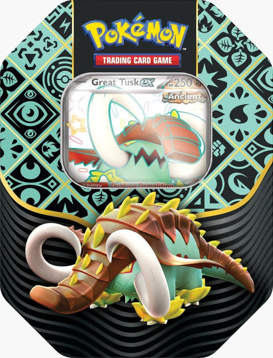 Pokémon TCG: Scarlet & Violet: Paldean Fates - Tin (Great Tusk ex) (International Version)