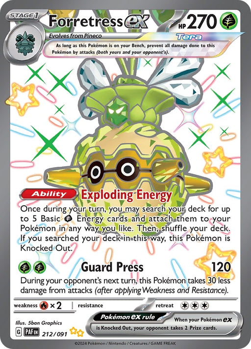 Image for Forretress ex (212/091) (PAF) - Pokemon