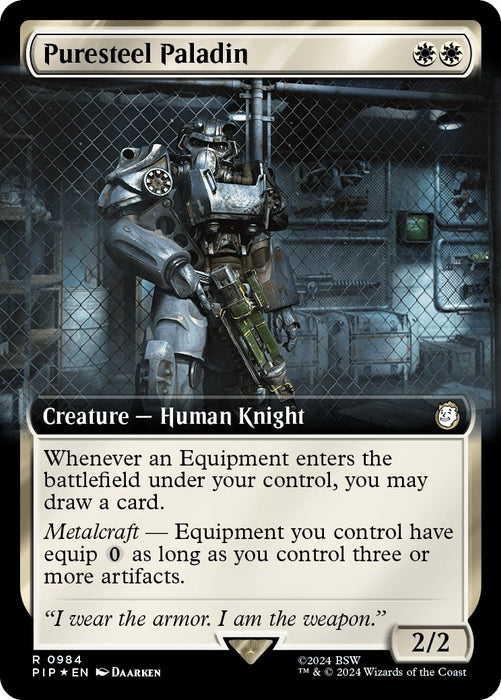 Puresteel Paladin (Extended Art) (Surge Foil) (984) (PIP)