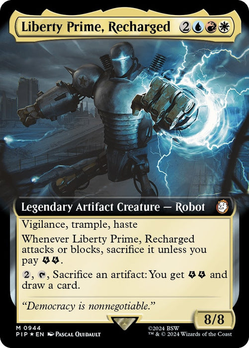 Liberty Prime, Recharged (Extended Art) (Surge Foil) (944) (PIP)