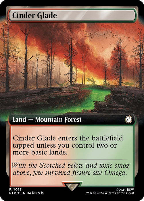 Cinder Glade (Extended Art) (Surge Foil) (1018) (PIP)