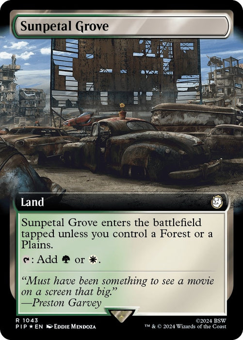 Sunpetal Grove (Extended Art) (Surge Foil) (1043) (PIP)