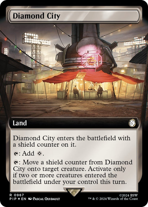 Diamond City (Extended Art) (Surge Foil) (967) (PIP)