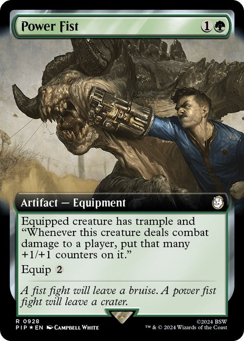 Power Fist (Extended Art) (Surge Foil) (928) (PIP)