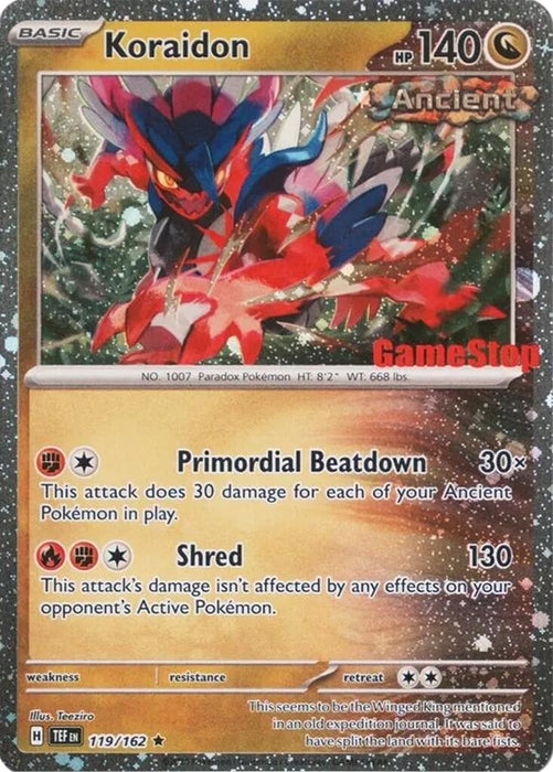 Koraidon (Gamestop Promo) (119/162) (MCAP)