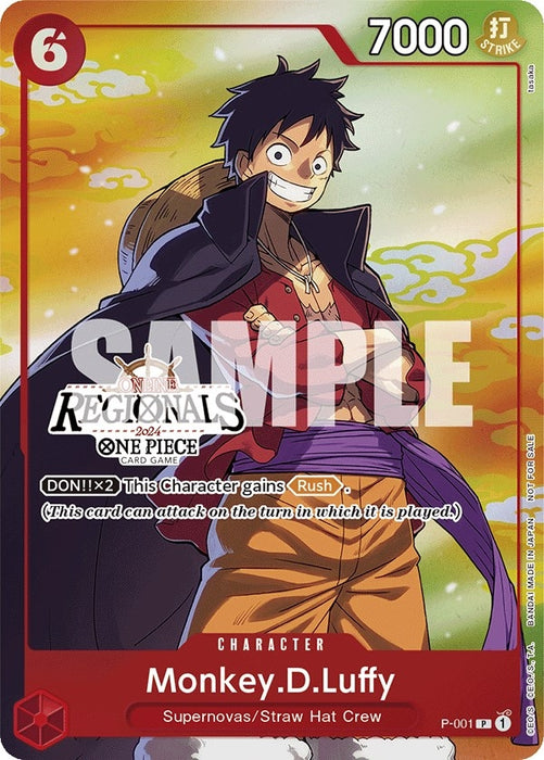 Monkey.D.Luffy (001) (Online Regional 2024 Vol. 2) [Participant] (P-001) (OP-PR)