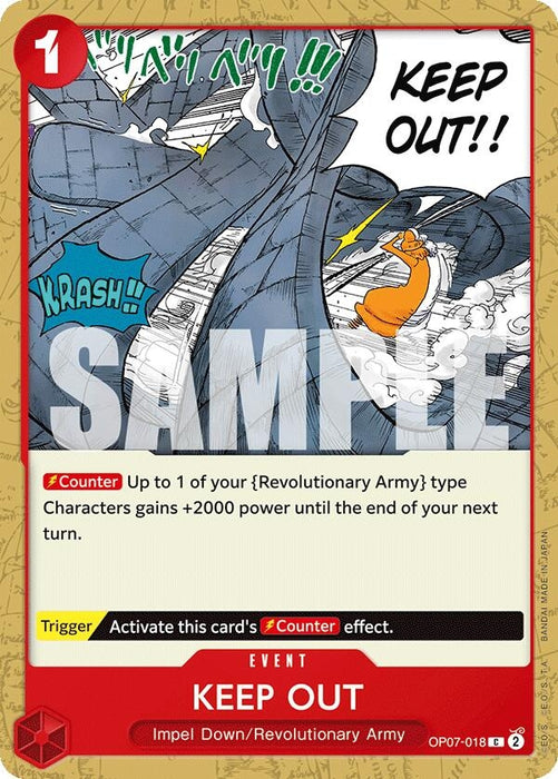 Image for Keep Out (OP07-018) (OP07) - One Piece Card Game