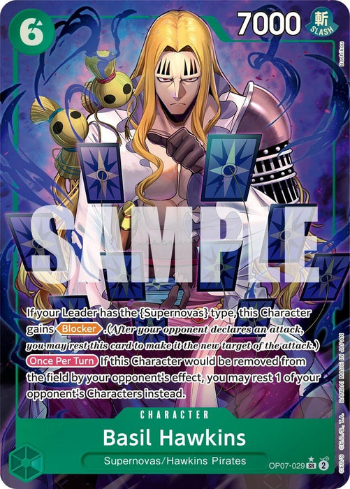 Image for Basil Hawkins (Parallel) (OP07-029) (OP07) - One Piece Card Game