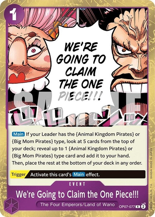 We're Going to Claim the One Piece!!! (OP07-077) (OP07)