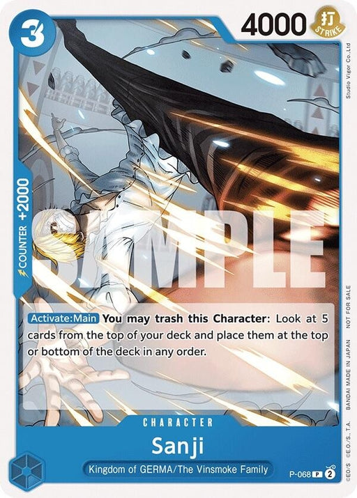 Image for Sanji (Pirates Party Vol. 7) (P-068) (OP-PR) - One Piece Card Game