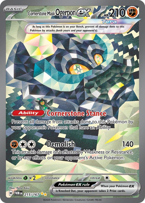 Cornerstone Mask Ogerpon ex (215/167) (TWM)