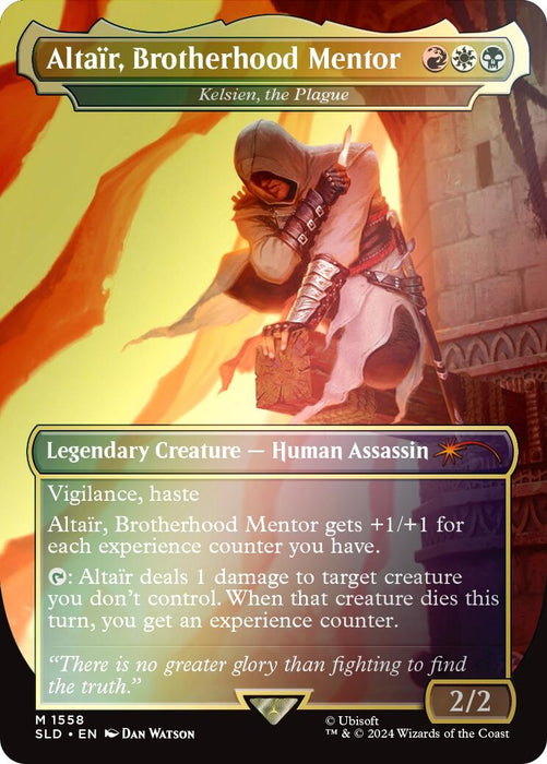 Image for Altair, Brotherhood Mentor - Kelsien, the Plague (Rainbow Foil) (1558) (SLD) - Magic: The Gathering