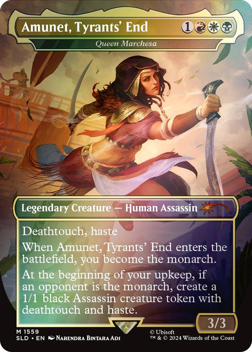 Image for Amunet, Tyrants' End - Queen Marchesa (Rainbow Foil) (1559) (SLD) - Magic: The Gathering