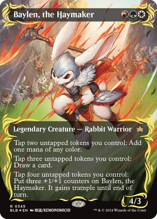 Baylen, the Haymaker (Borderless) (Raised Foil) (345) (BLB)