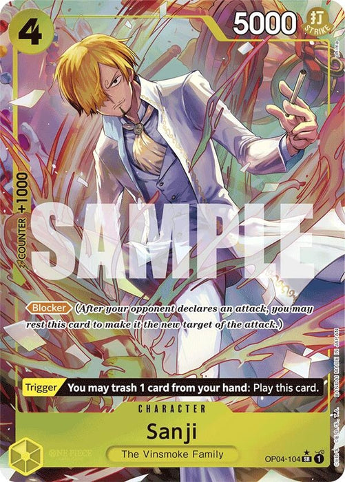 Sanji (OP04-104) (Alternate Art) (OP04-104) (PRB-01)