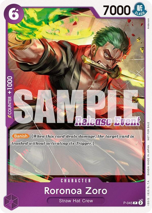 Roronoa Zoro (ST15 - ST20 Release Event Winner Pack) (P-045) (OP-PR)