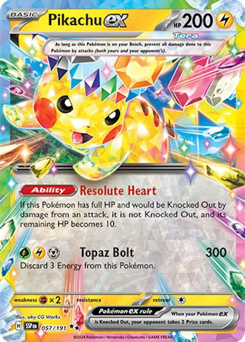 Image for Pikachu ex (057/191) (SSP) - Pokemon