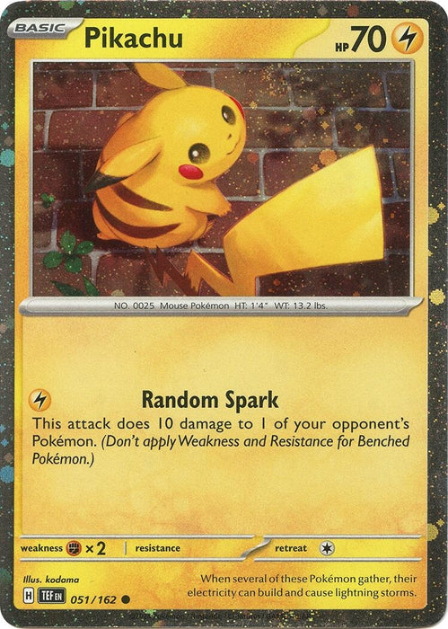 Pikachu - 051/162 (Cosmo Holo) (051/162) (MCAP)