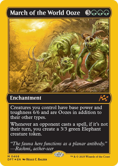 Image for March of the World Ooze (First-Place Foil) (468) (DFT) - Magic: The Gathering