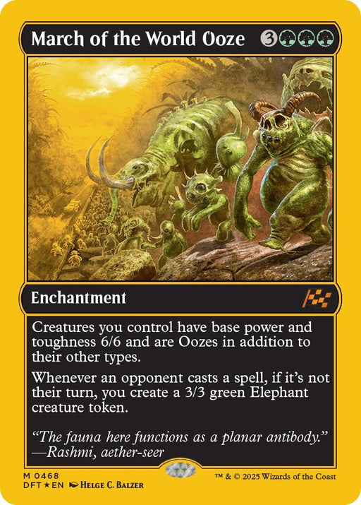 Image for March of the World Ooze (First-Place Foil) (468) (DFT) - Magic: The Gathering
