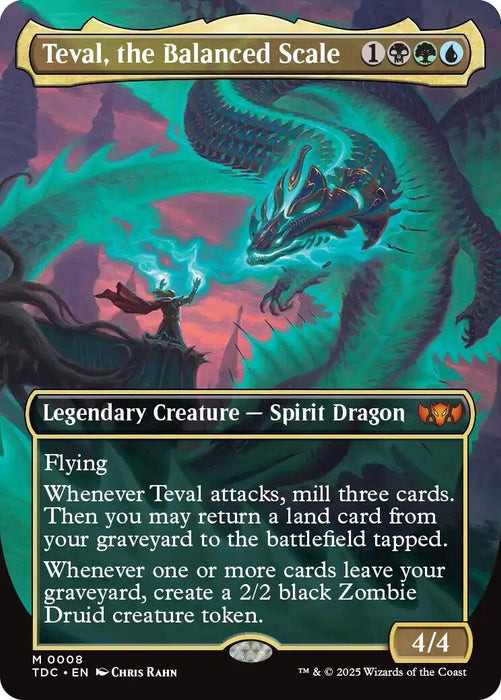 Image for Teval, the Balanced Scale (Borderless) (8) (TDC) - Magic: The Gathering