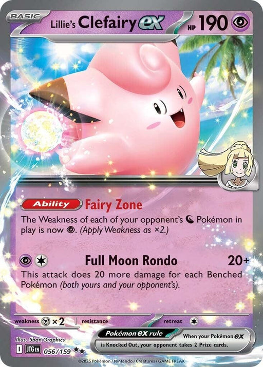 Image for Lillie's Clefairy ex (056/159) (JTG) - Pokemon