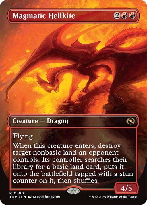 Image for Magmatic Hellkite (Borderless) (380) (TDM) - Magic: The Gathering