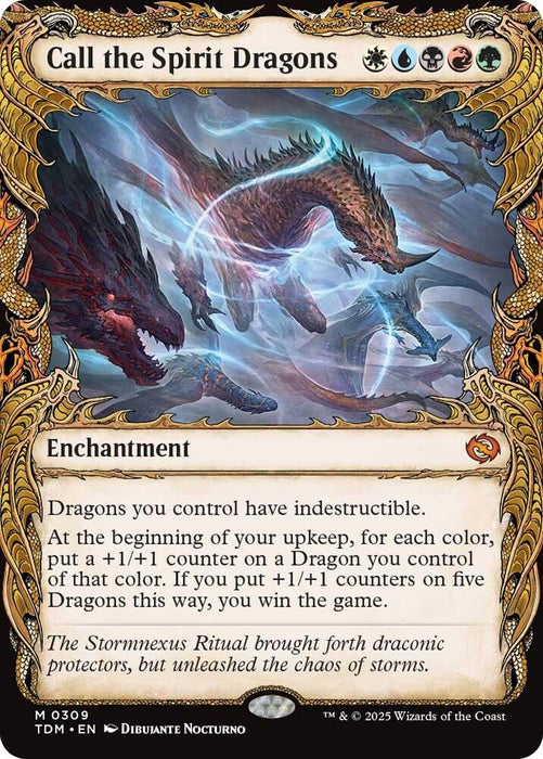 Image for Call the Spirit Dragons (Showcase) (309) (TDM) - Magic: The Gathering