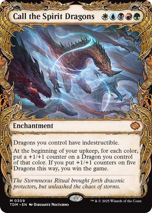 Image for Call the Spirit Dragons (Showcase) (309) (TDM) - Magic: The Gathering