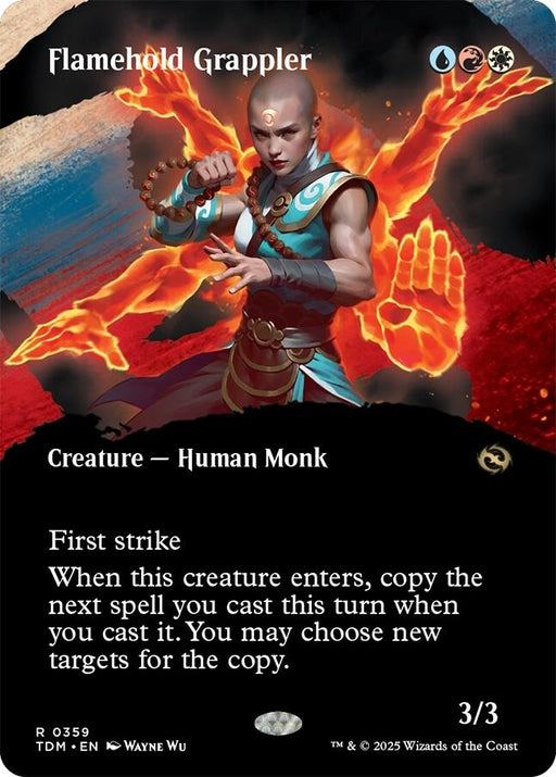 Image for Flamehold Grappler (Borderless) (359) (TDM) - Magic: The Gathering