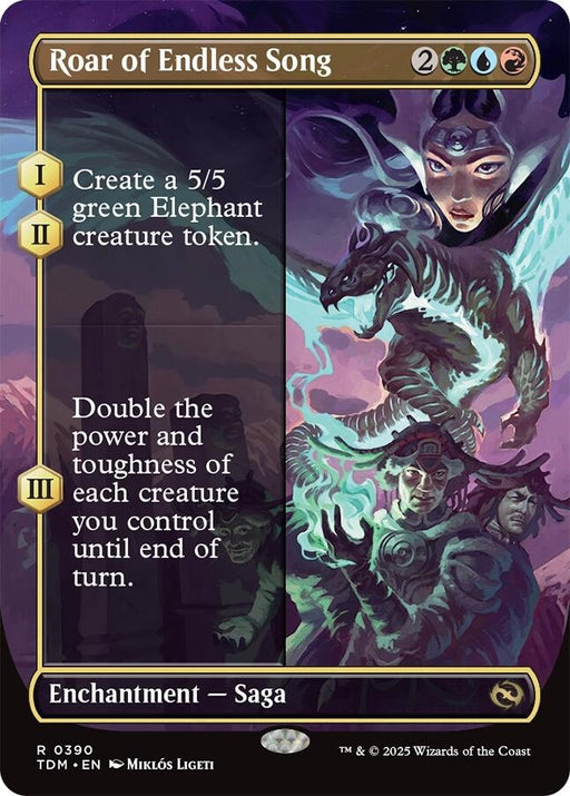 Image for Roar of Endless Song (Borderless) (390) (TDM) - Magic: The Gathering