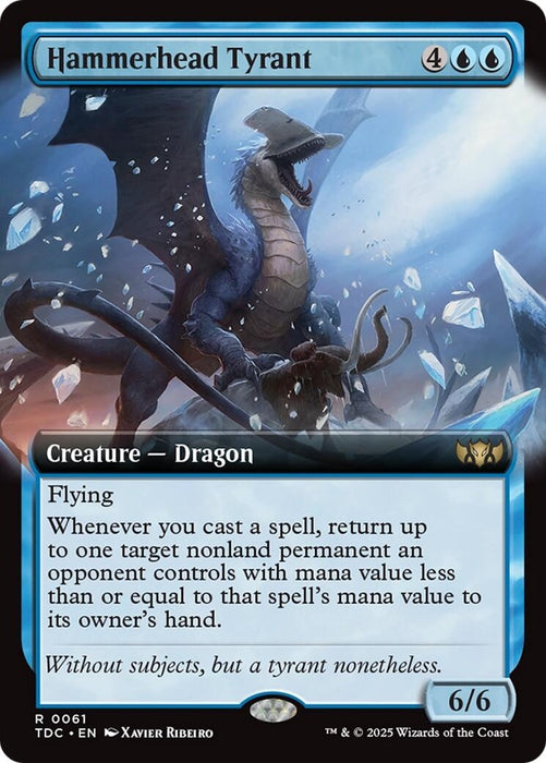 Image for Hammerhead Tyrant (Extended Art) (61) (TDC) - Magic: The Gathering