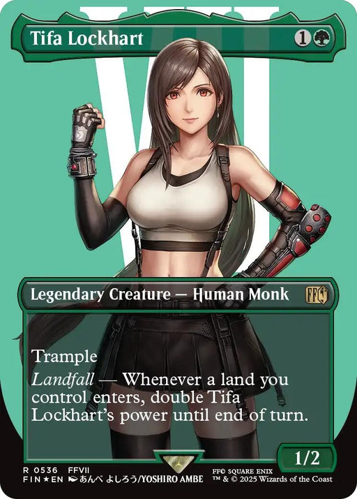 Image for Tifa Lockhart (Borderless) (Surge Foil) (536) (FIN) - Magic: The Gathering