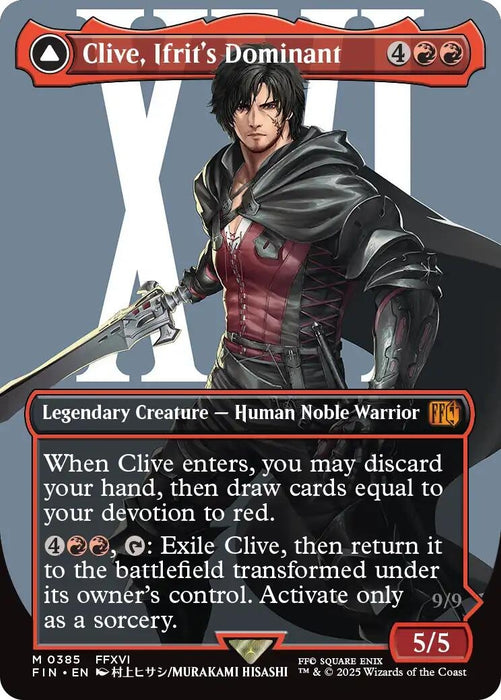 Clive, Ifrit's Dominant (0385) (Borderless) (385) (FIN)