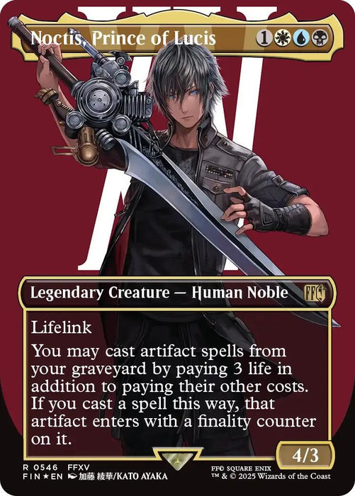Noctis, Prince of Lucis (Borderless) (Surge Foil) (546) (FIN)