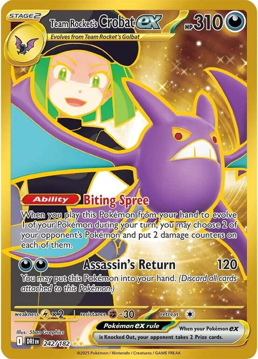 Team Rocket's Crobat ex (242/182) (DRI)