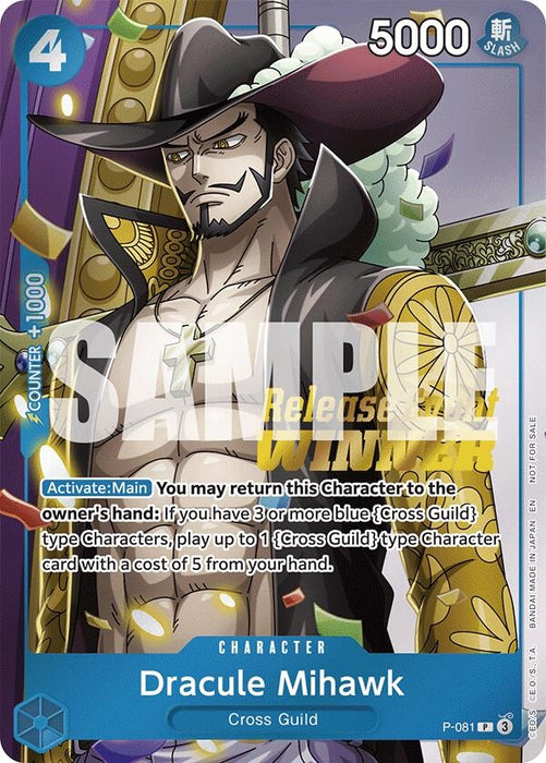 Dracule Mihawk (OP11 Release Event Winner) (P-081) (OP-PR)