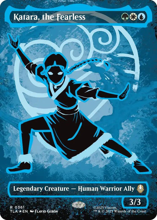 Katara, the Fearless (Borderless) (Neon Ink Foil) (361) (TLA)