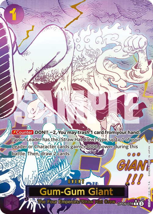 Gum-Gum Giant (Alternate Art) (OP09-078) (PRB-02)