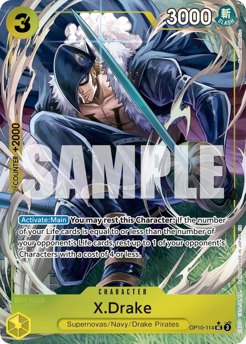 X.Drake (Alternate Art) (OP10-114) (PRB-02)