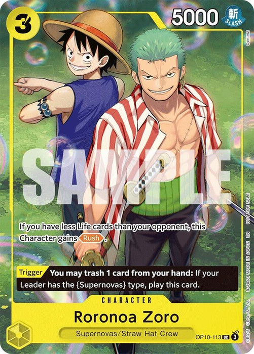 Roronoa Zoro (Learn Together Deck Set - Set Sail Event) (OP10-113) (OP-PR)