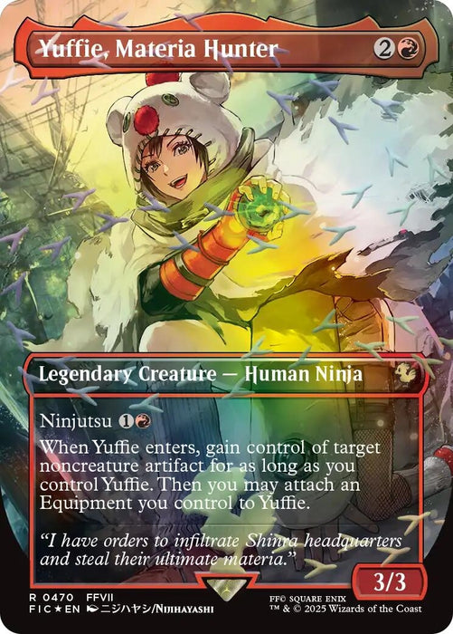 Yuffie, Materia Hunter (Borderless) (Chocobo Track Foil) (470) (FIC)