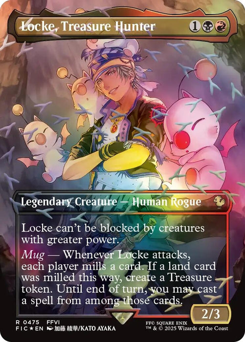 Locke, Treasure Hunter (Borderless) (Chocobo Track Foil) (475) (FIC)