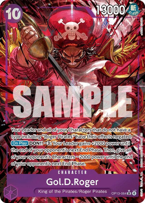 Gol.D.Roger (064) (Alternate Art) (OP13-064) (OP13)