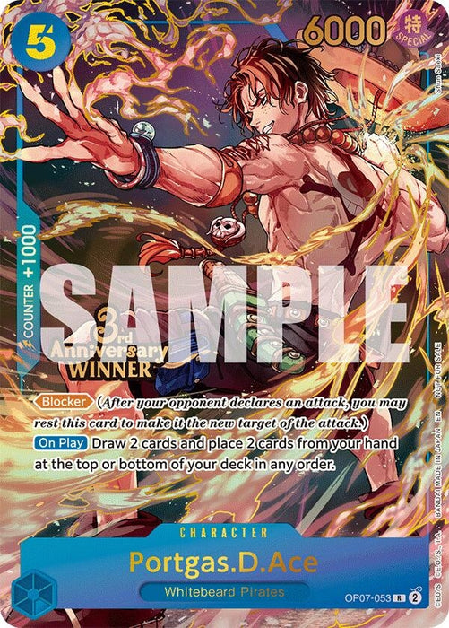 Portgas.D.Ace - OP07-053 (3rd Anniversary Winner) (OP07-053) (OP-PR)
