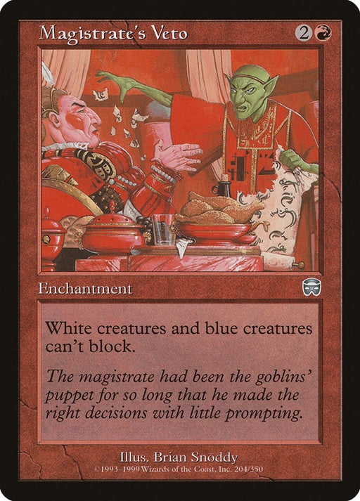 Image for Magistrate's Veto (204) (MMQ) - Magic: The Gathering