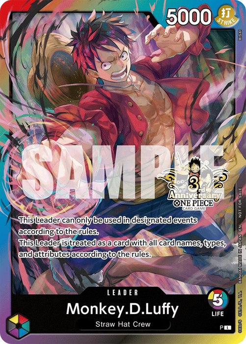 Monkey.D.Luffy (3rd Anniversary Tournament 3 Brothers Pack) (OP13 ANN)